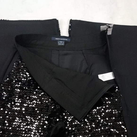 French Connection Alodia Sequin Flared Trousers - Picture 9 of 14